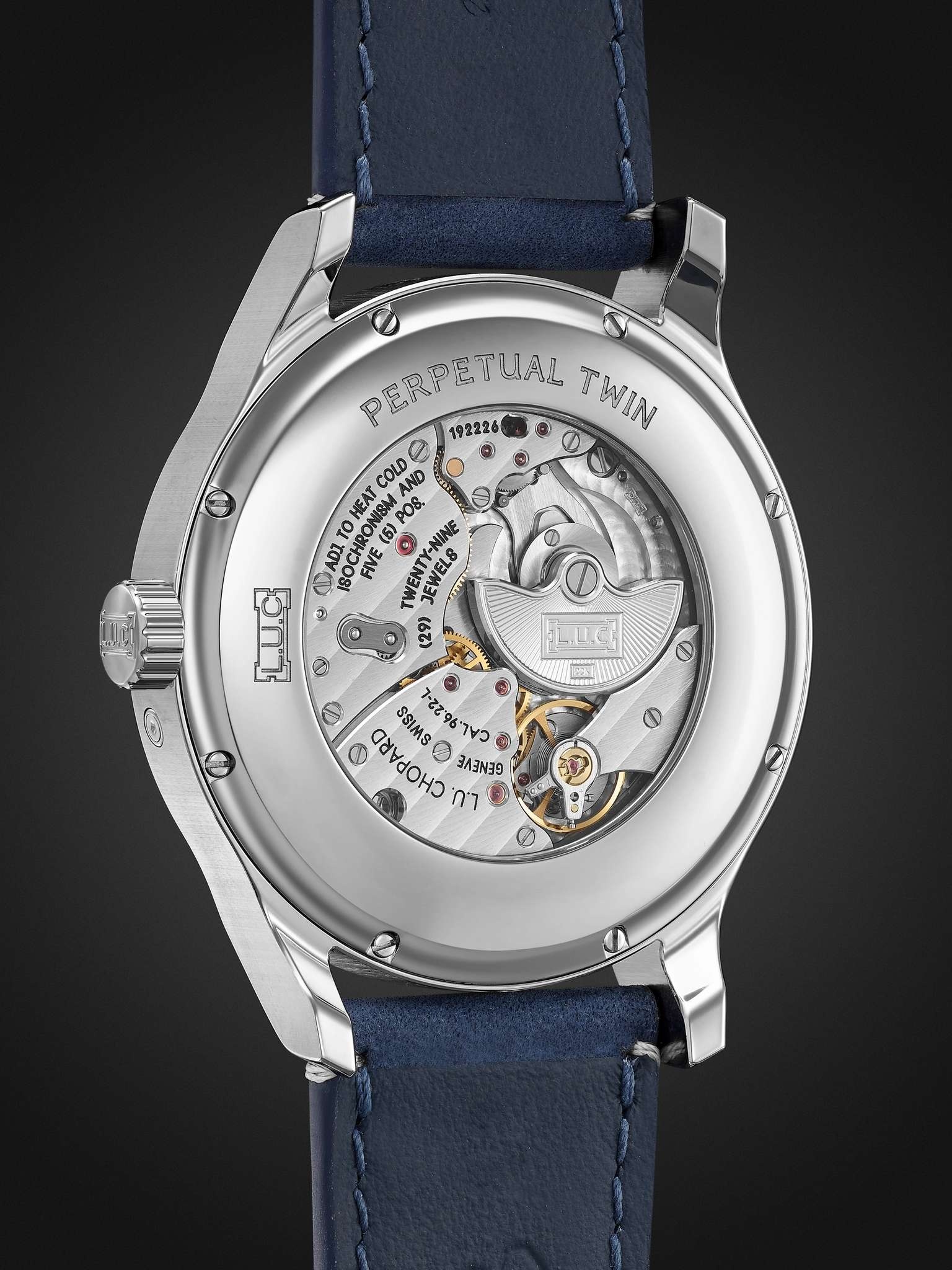 L.U.C Perpetual Twin Automatic Perpetual Calendar 43mm Stainless Steel and Nubuck Watch, Ref. No. 16 - 5