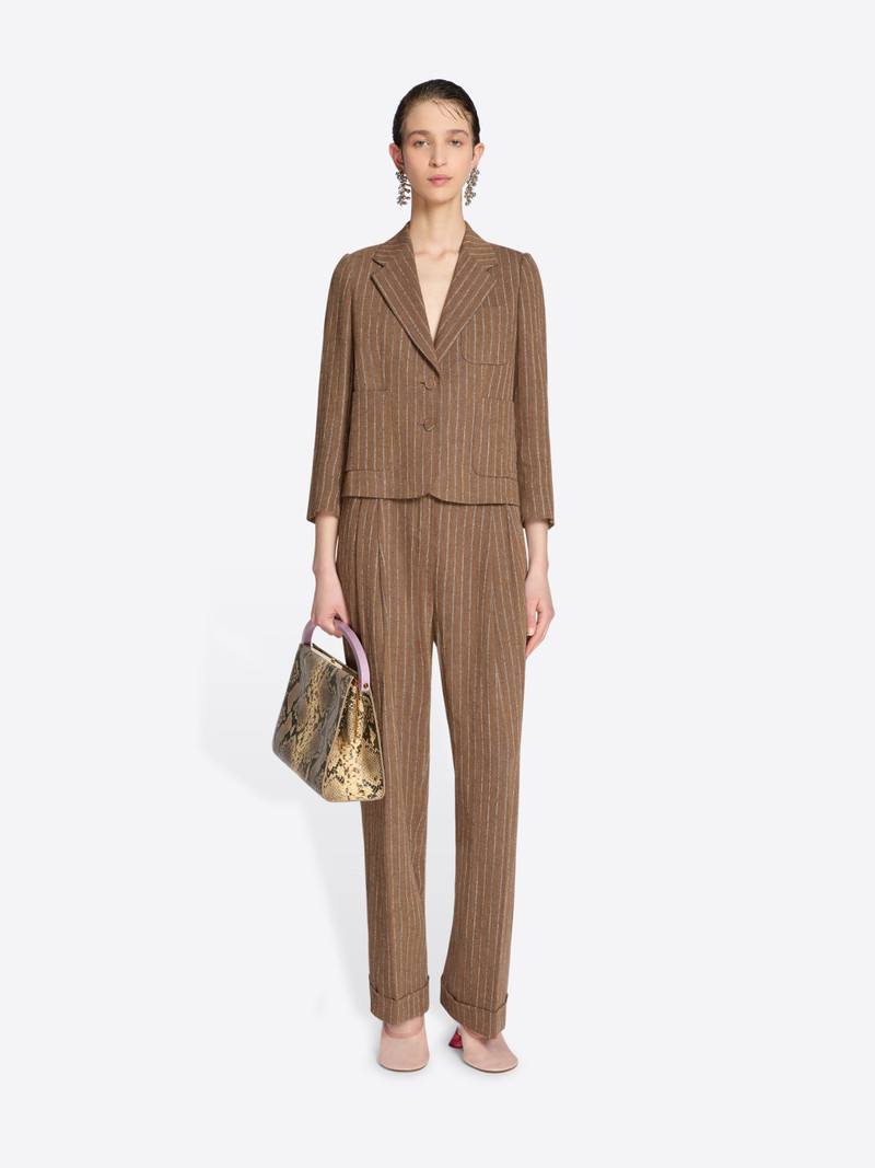Dries Van Noten PLEATED LINEN PANTS outlook