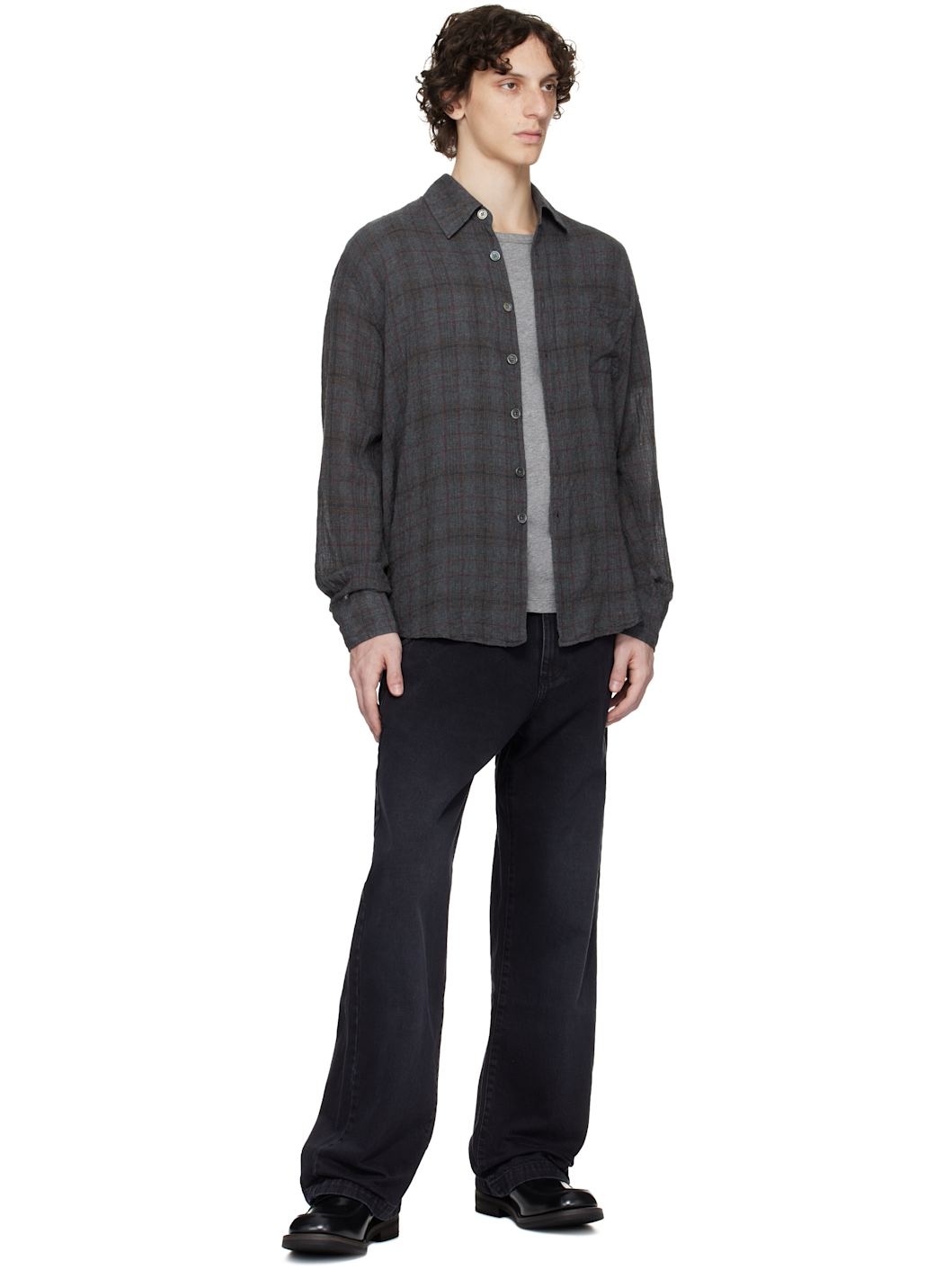 Black Straight Cut Jeans - 4