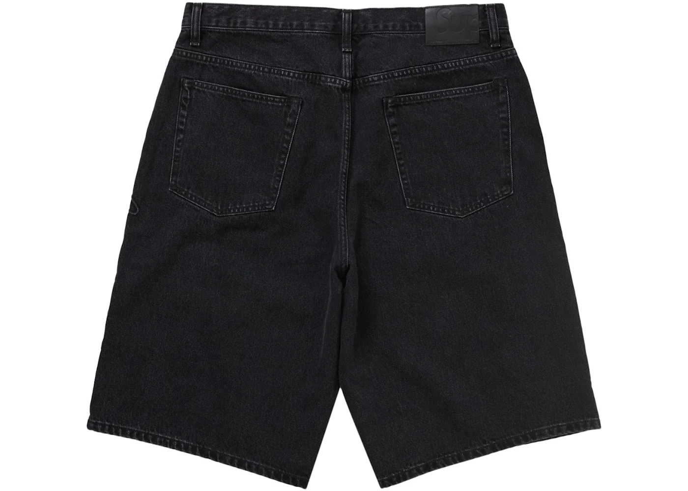 Supreme Supreme Script Baggy Denim Short Washed Black - SS24SH12