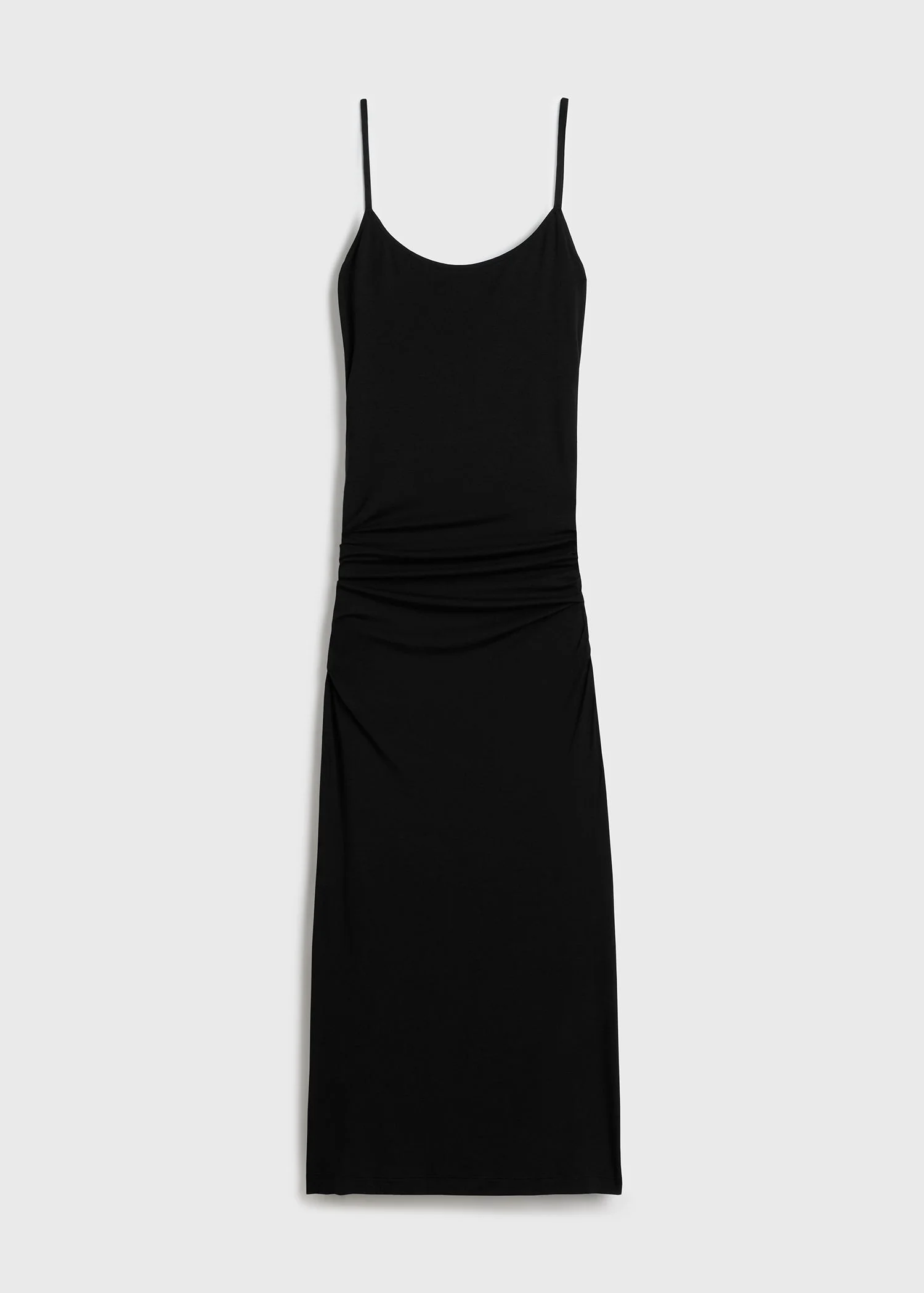 Draped slip dress black - 1