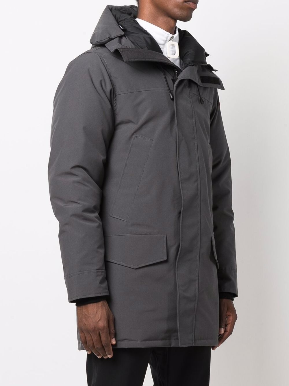 hooded down coat - 3