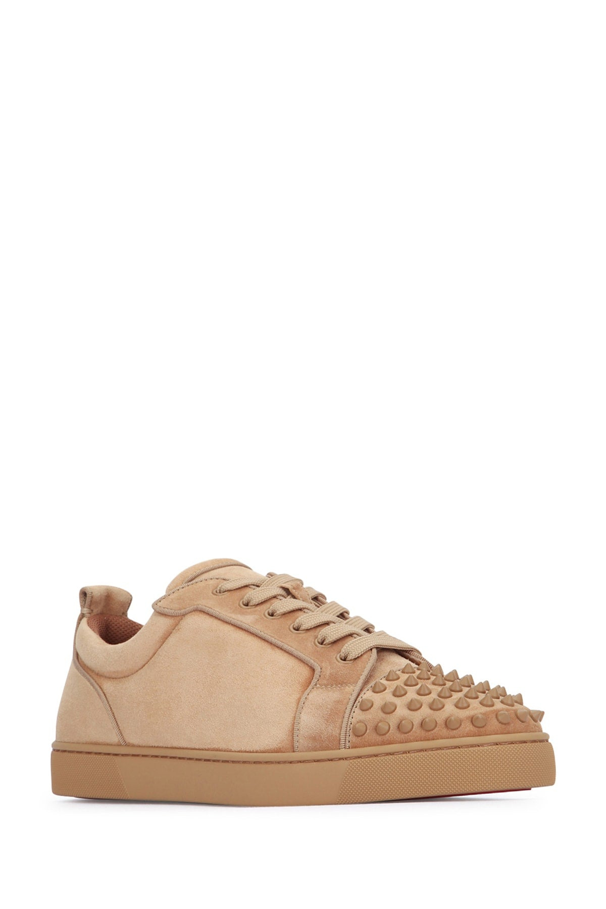 Christian Louboutin Men Louis Junior Spikes Orlato Flat Veau Velours Ds/Gg - 2