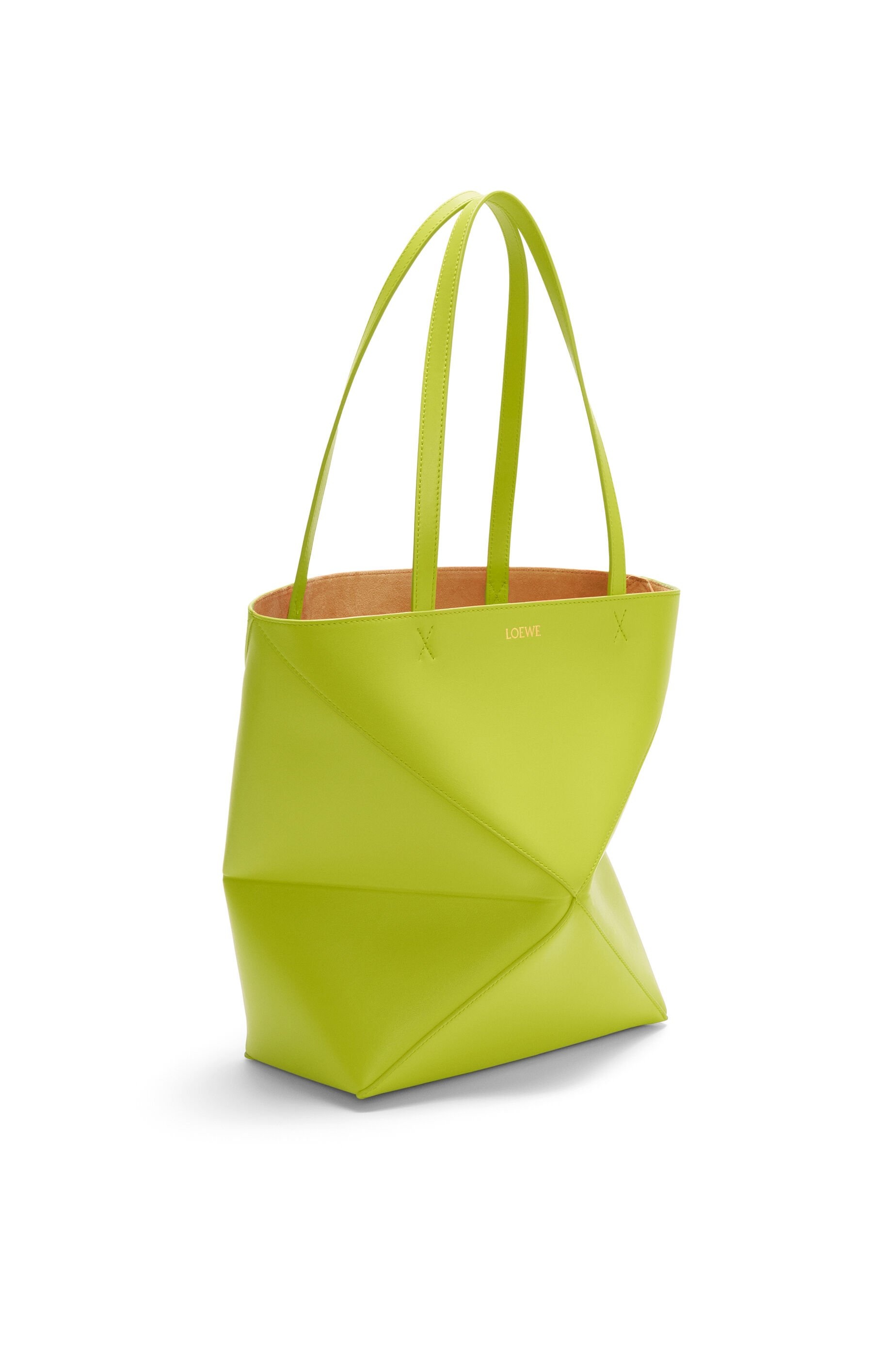 Puzzle Fold Tote in shiny calfskin - 4