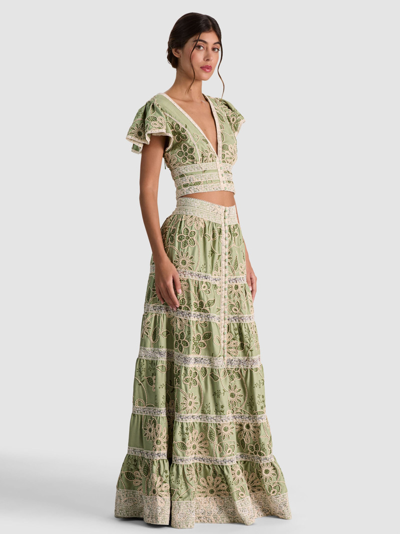 KEELEY EMBROIDERED CROPPED TOP 6