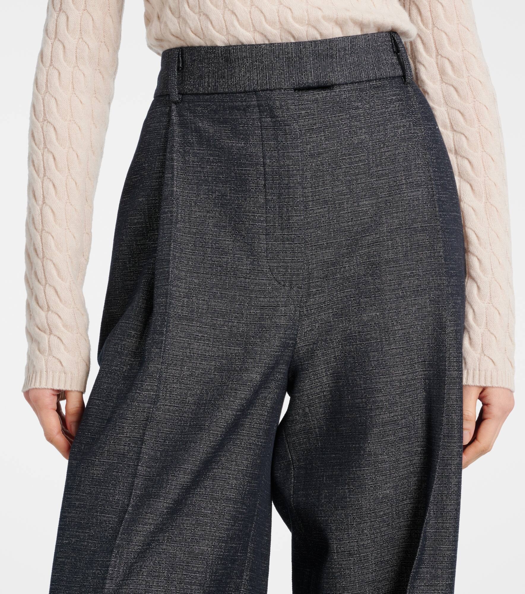 Jess cotton and silk wide-leg pants - 4