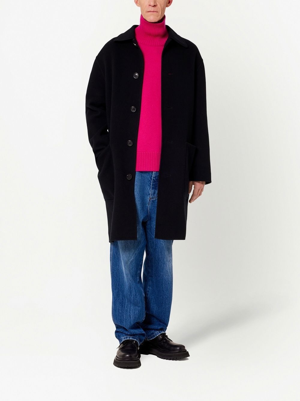 single-breasted car coat - 2