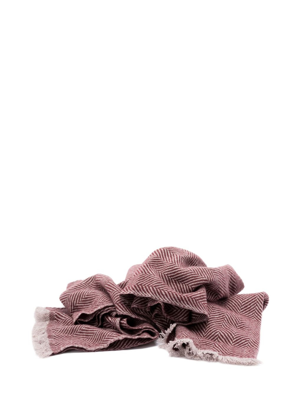 herringbone-pattern cashmere scarf - 2