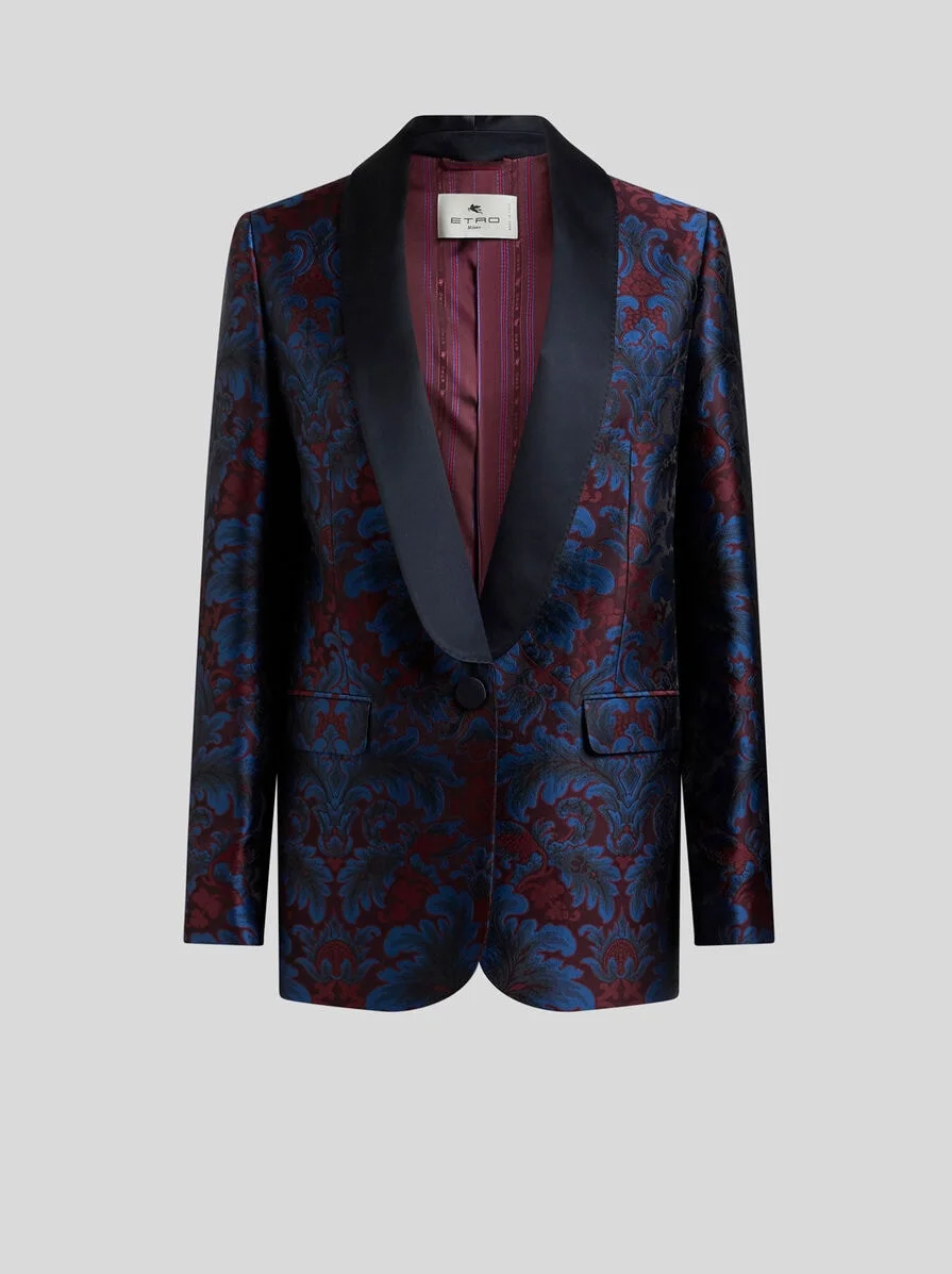 SILK-BLEND JACQUARD JACKET - 1