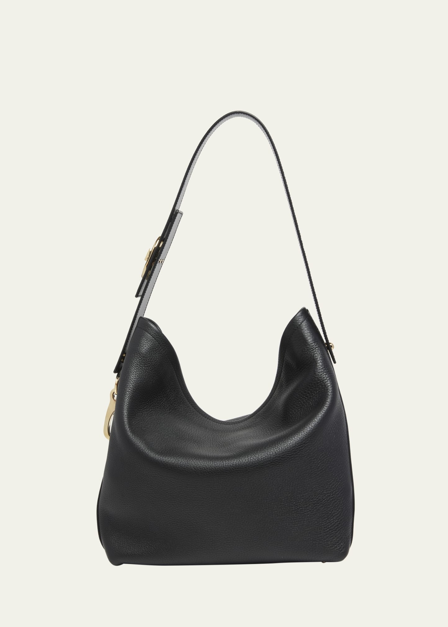 VLOGO Calfskin Leather Hobo Bag - 1