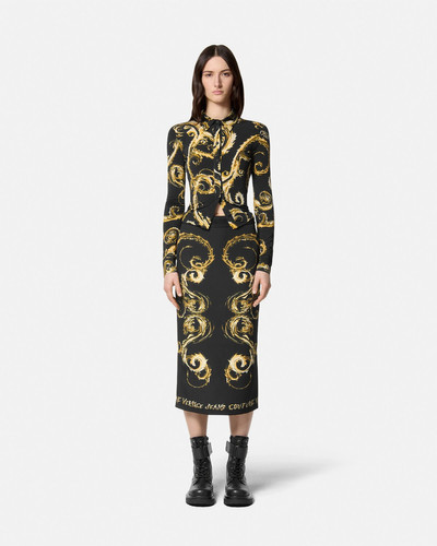 VERSACE JEANS COUTURE Chromo Couture Pencil Midi Skirt outlook