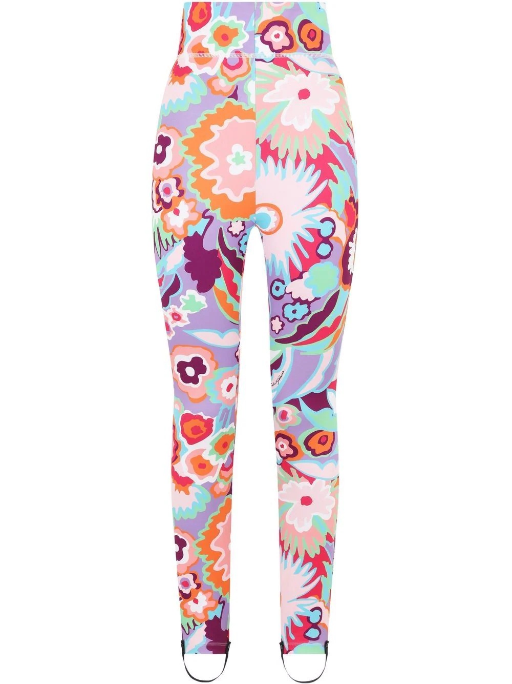 floral-print high-waisted leggings - 1