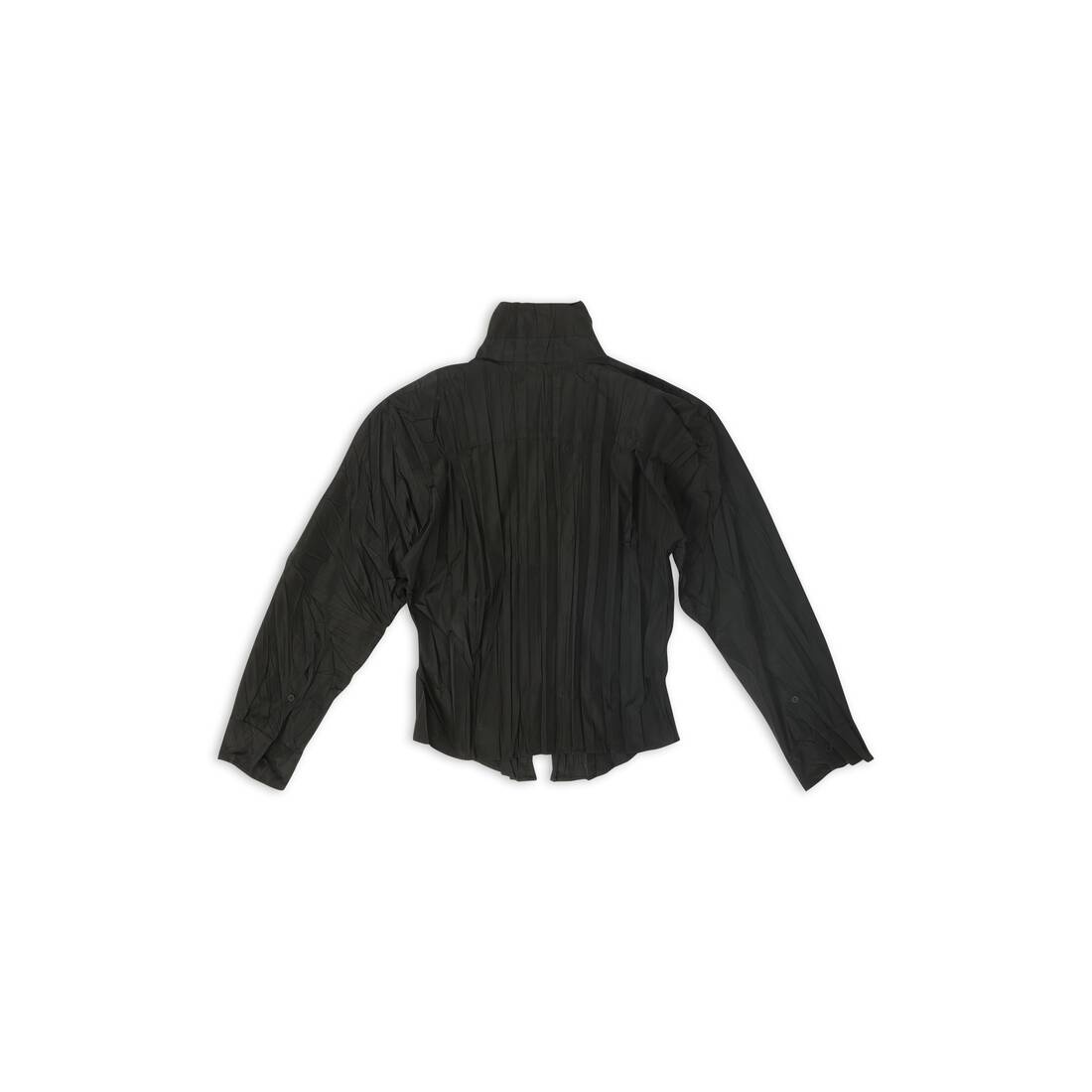 Men's Pleated Shrunk Shirt in Black - 6