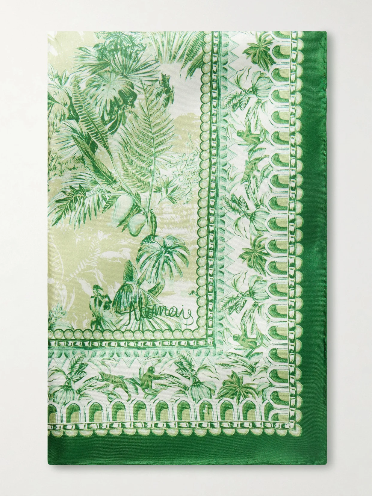 Sara Printed Silk-twill Scarf - 1