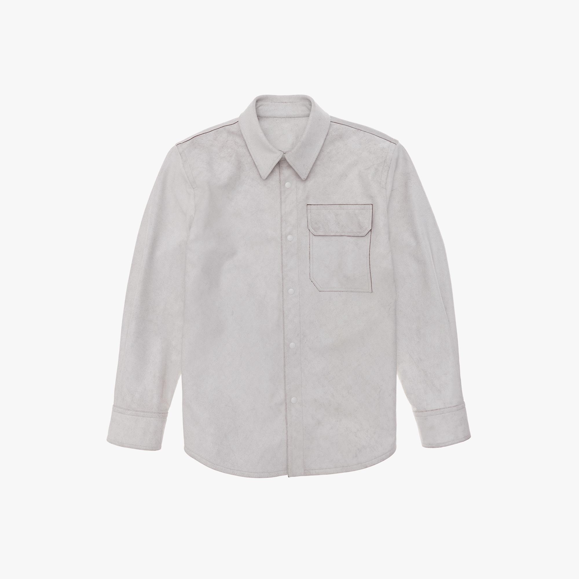 LEATHER CARGO SHIRT JACKET - 1