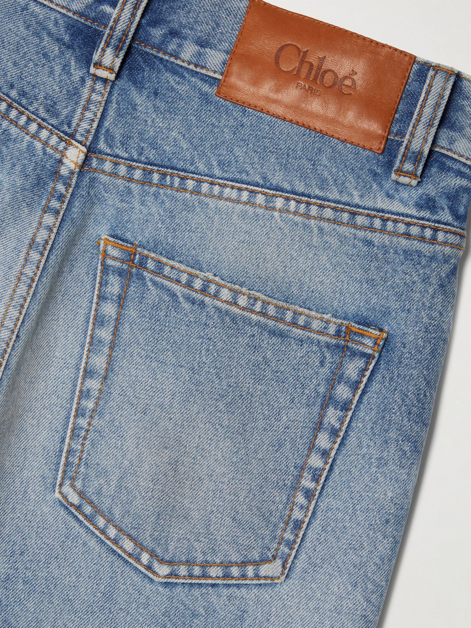Patchwork mid-rise flared jeans Mid denim - 7