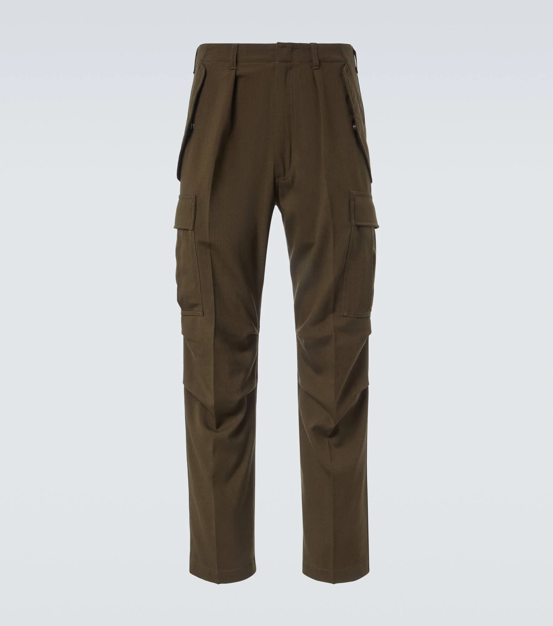 Wool, cashmere, and silk cargo pants - 1