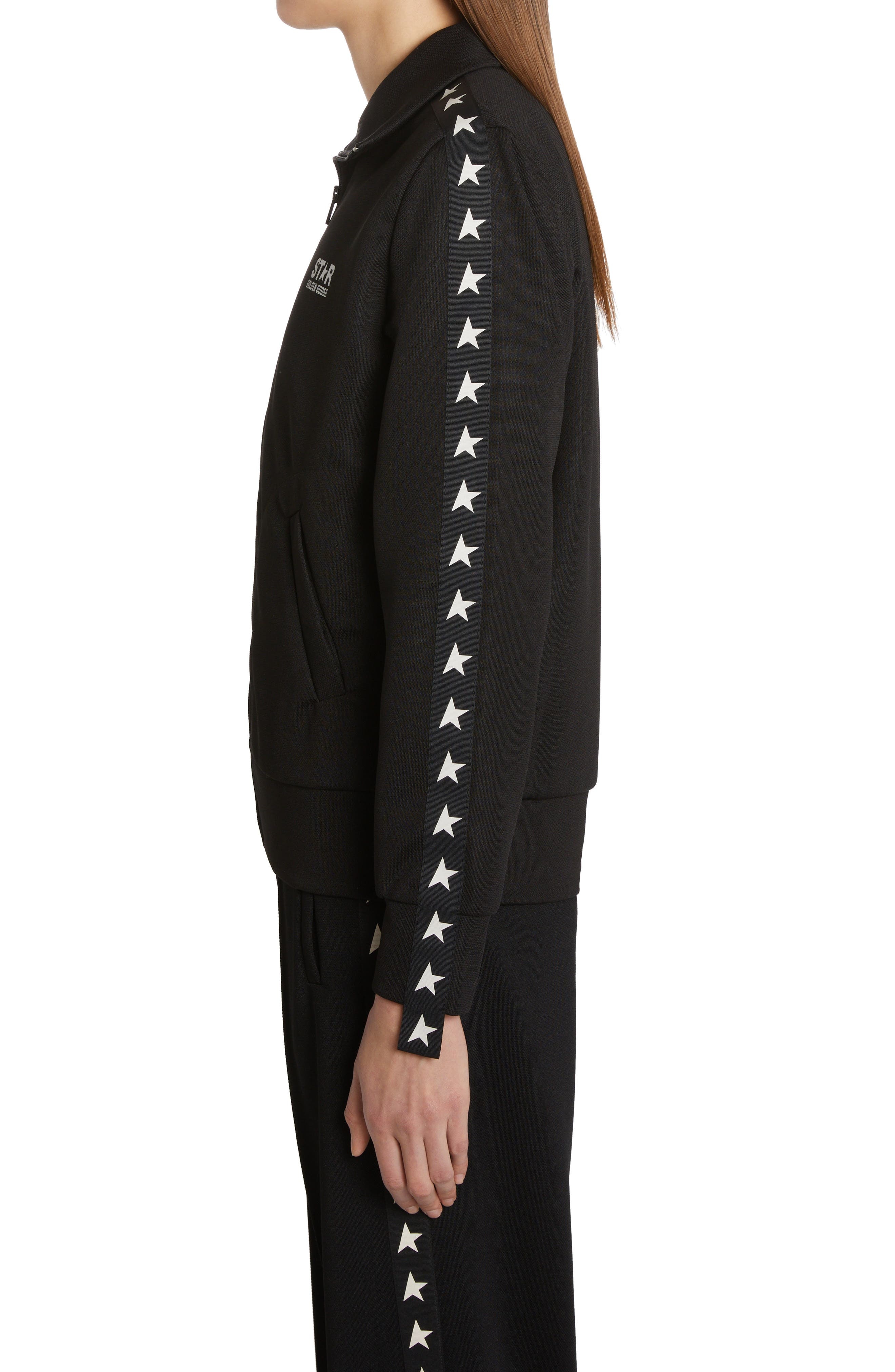 Golden Goose Star Logo Track Jacket in Black/white at Nordstrom - 3