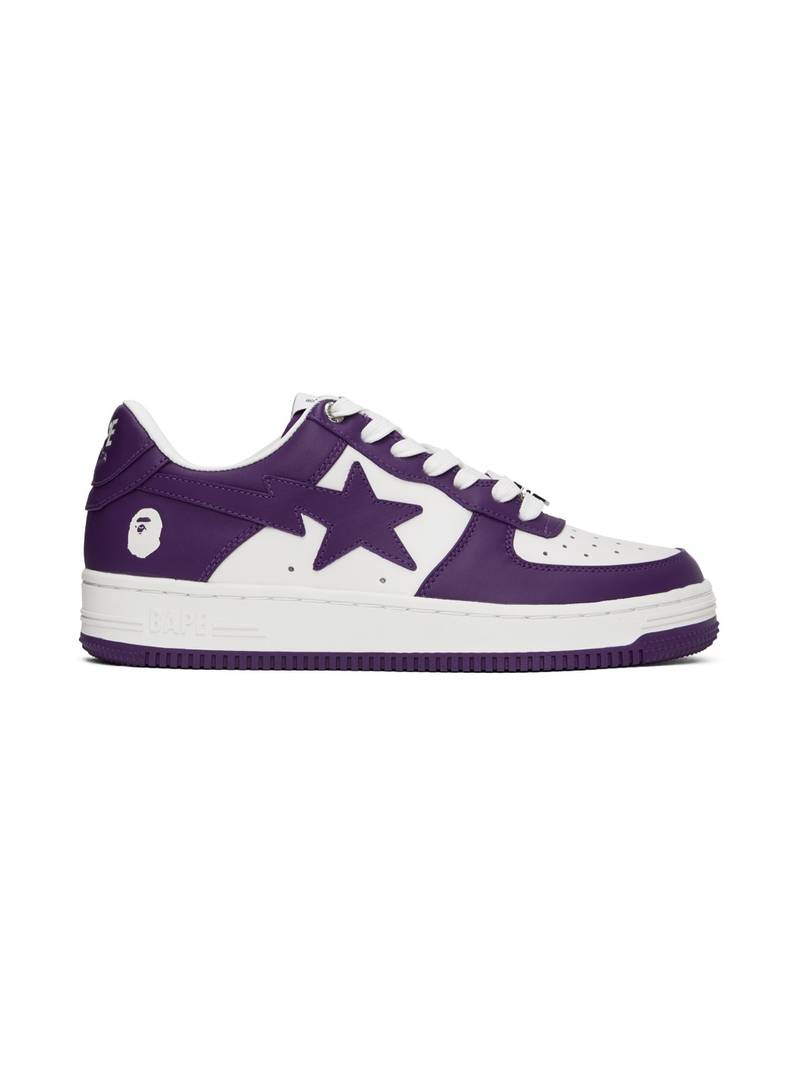 Purple & White Sta #4 Sneakers - 1