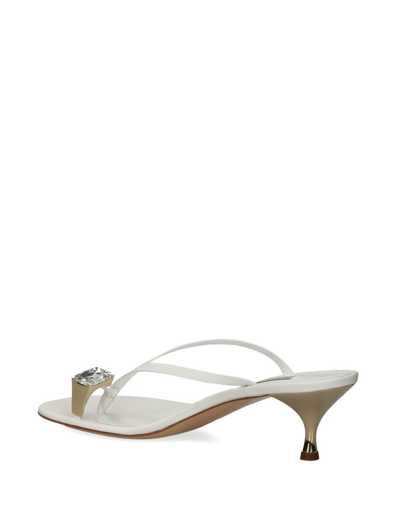 crystal-embellished leather sandals 4