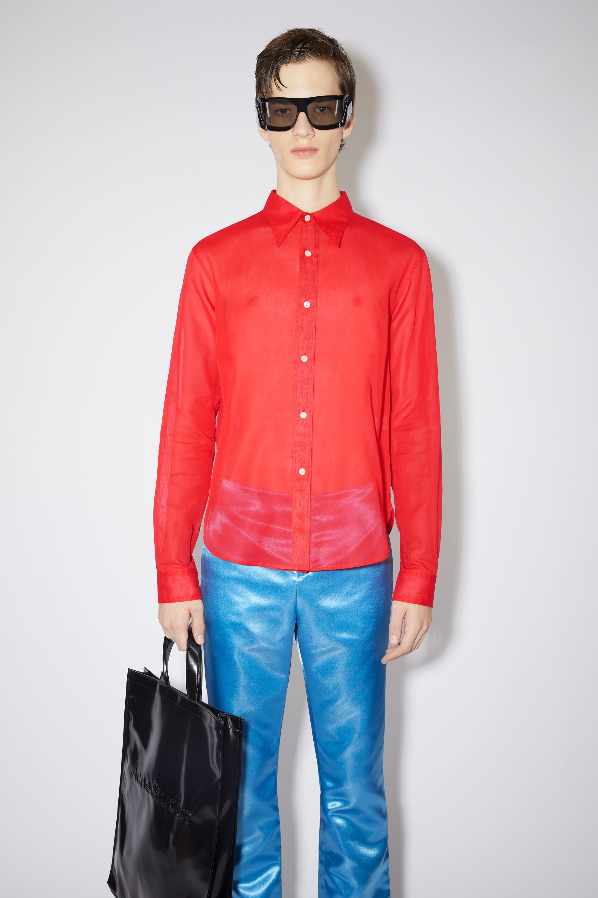 Button-up shirt - Cardinal red - 2