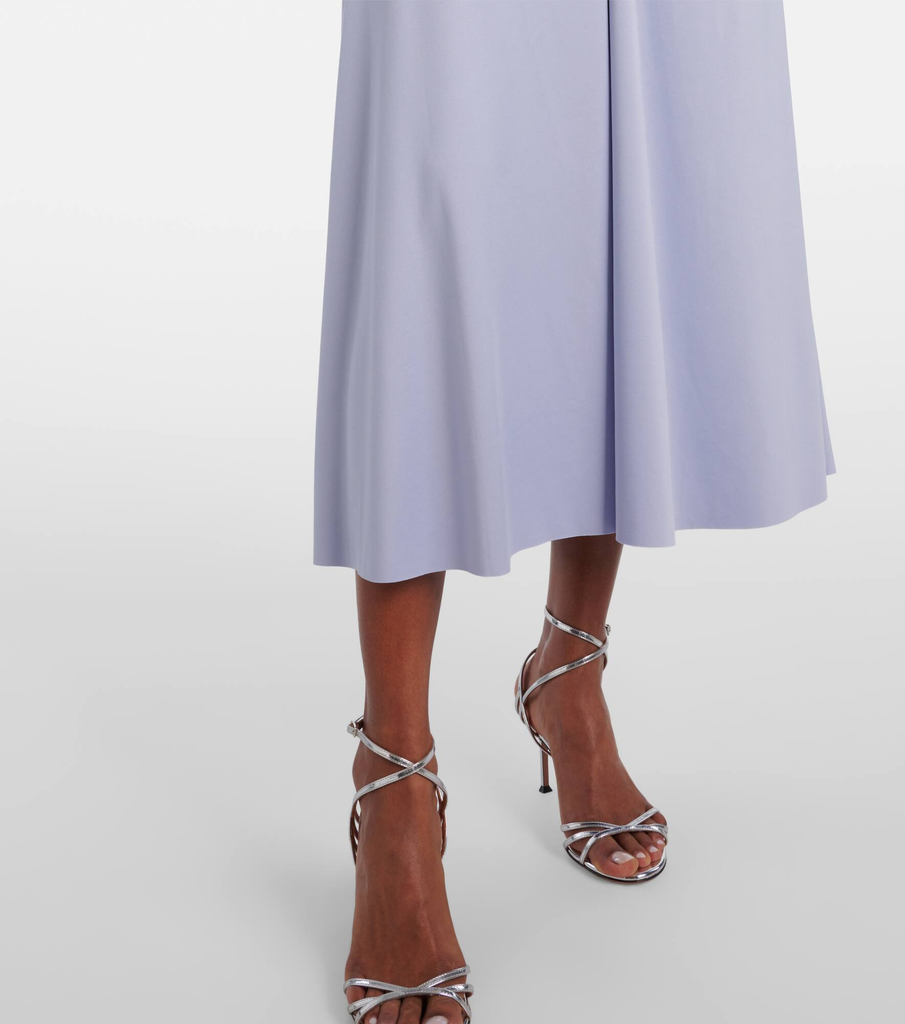 Gathered jersey midi dress - 6