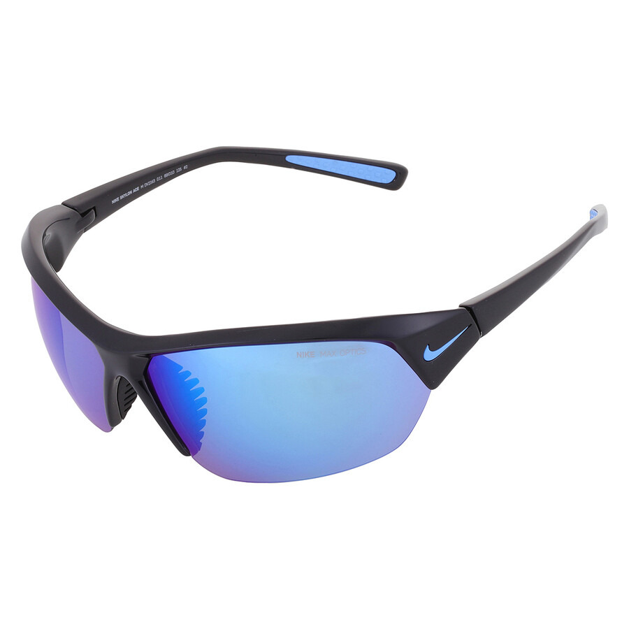 Nike Blue Mirror Wrap Men's Sunglasses NIKE SKYLON ACE M MI DV2163 011 69 - 3