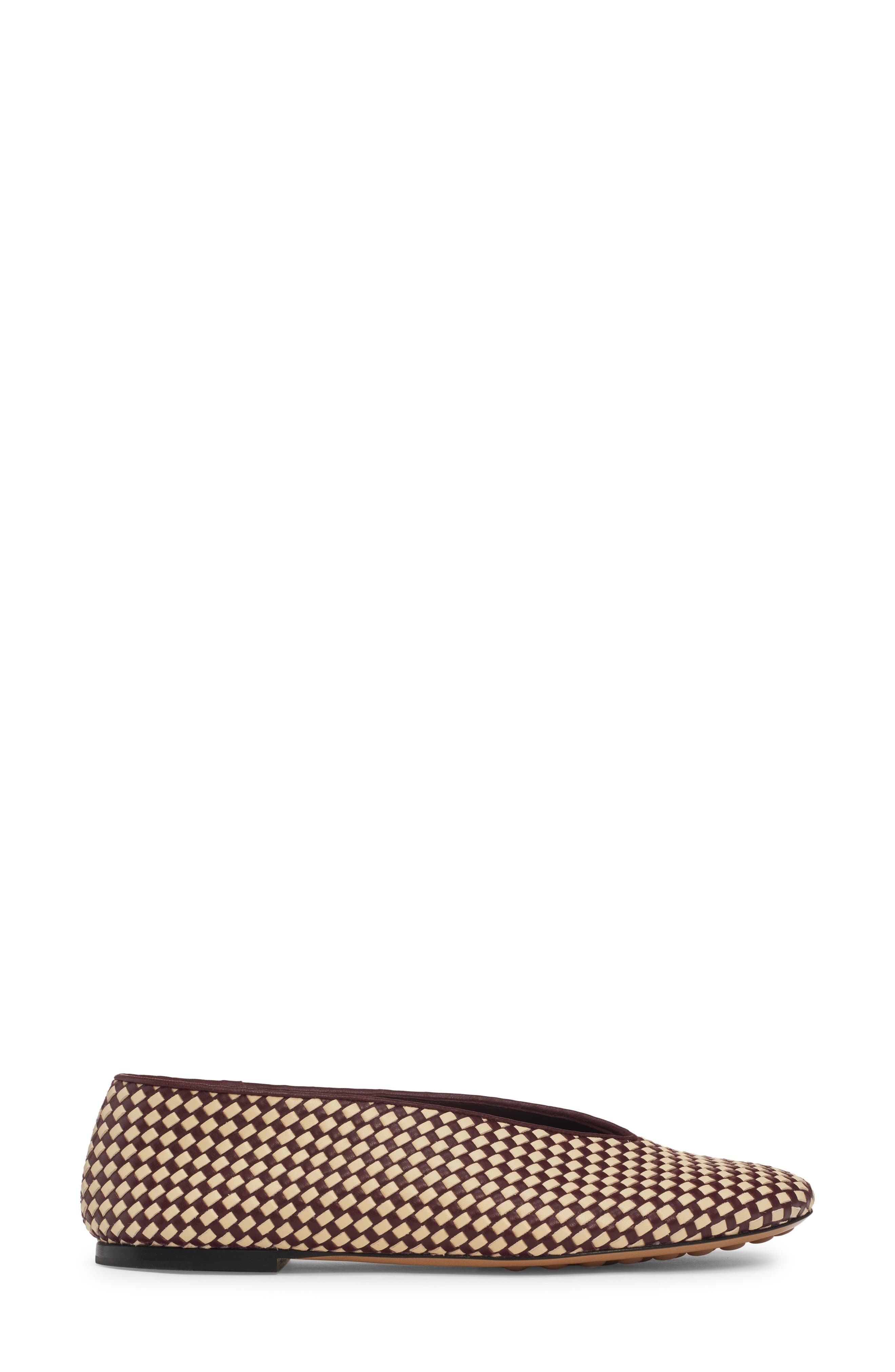 Bottega Veneta Lagoon Intrecciato Ballet Flat in 2291 Barolo-Camomile at Nordstrom - 3