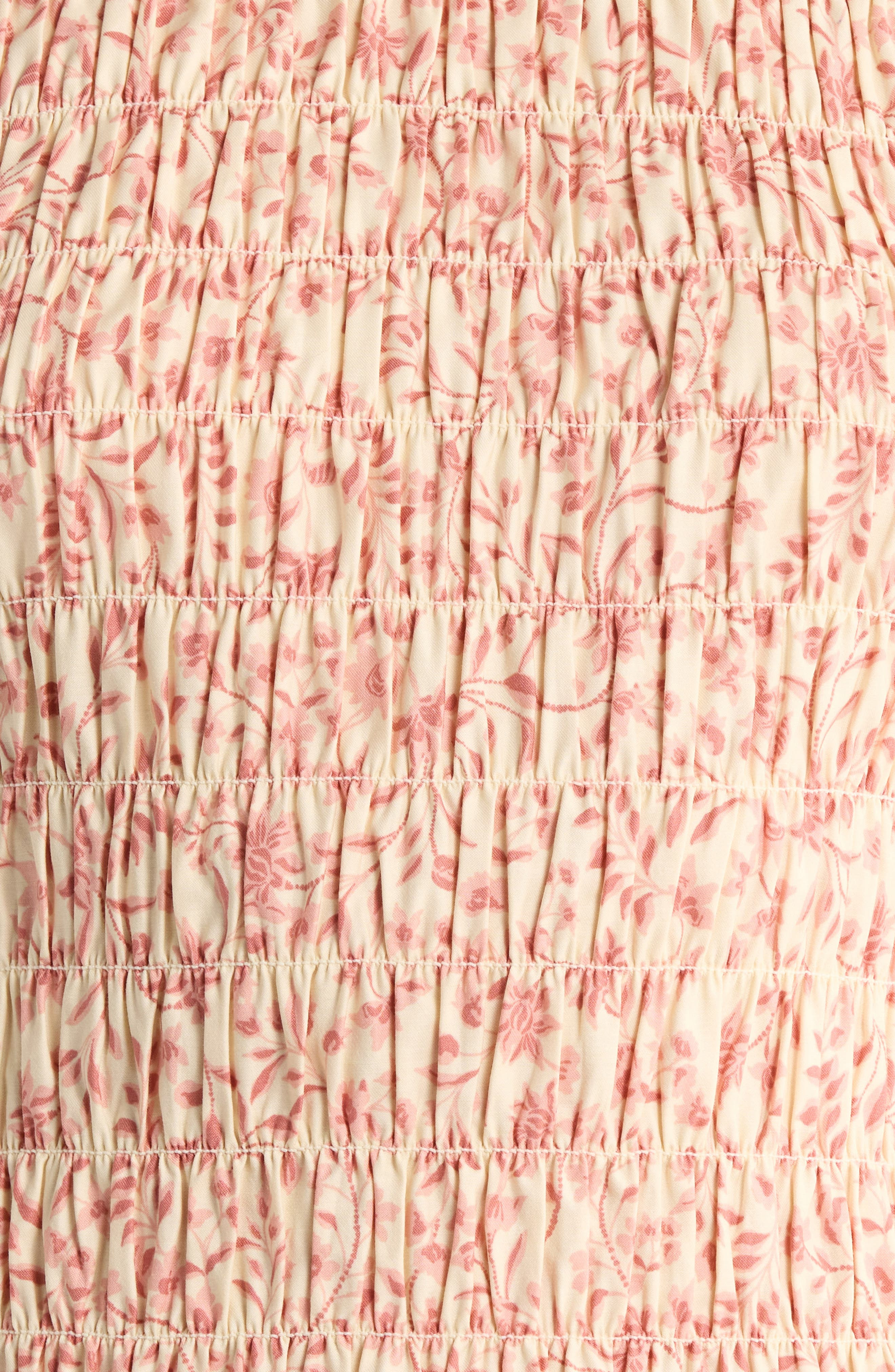 Reformation Leannah Smocked Stretch Organic Cotton Minidress in Corrine at Nordstrom - 6