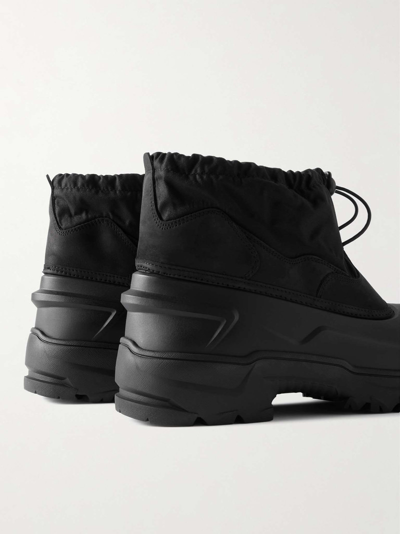 Nubuck-Trimmed Shell and Rubber Boots 5