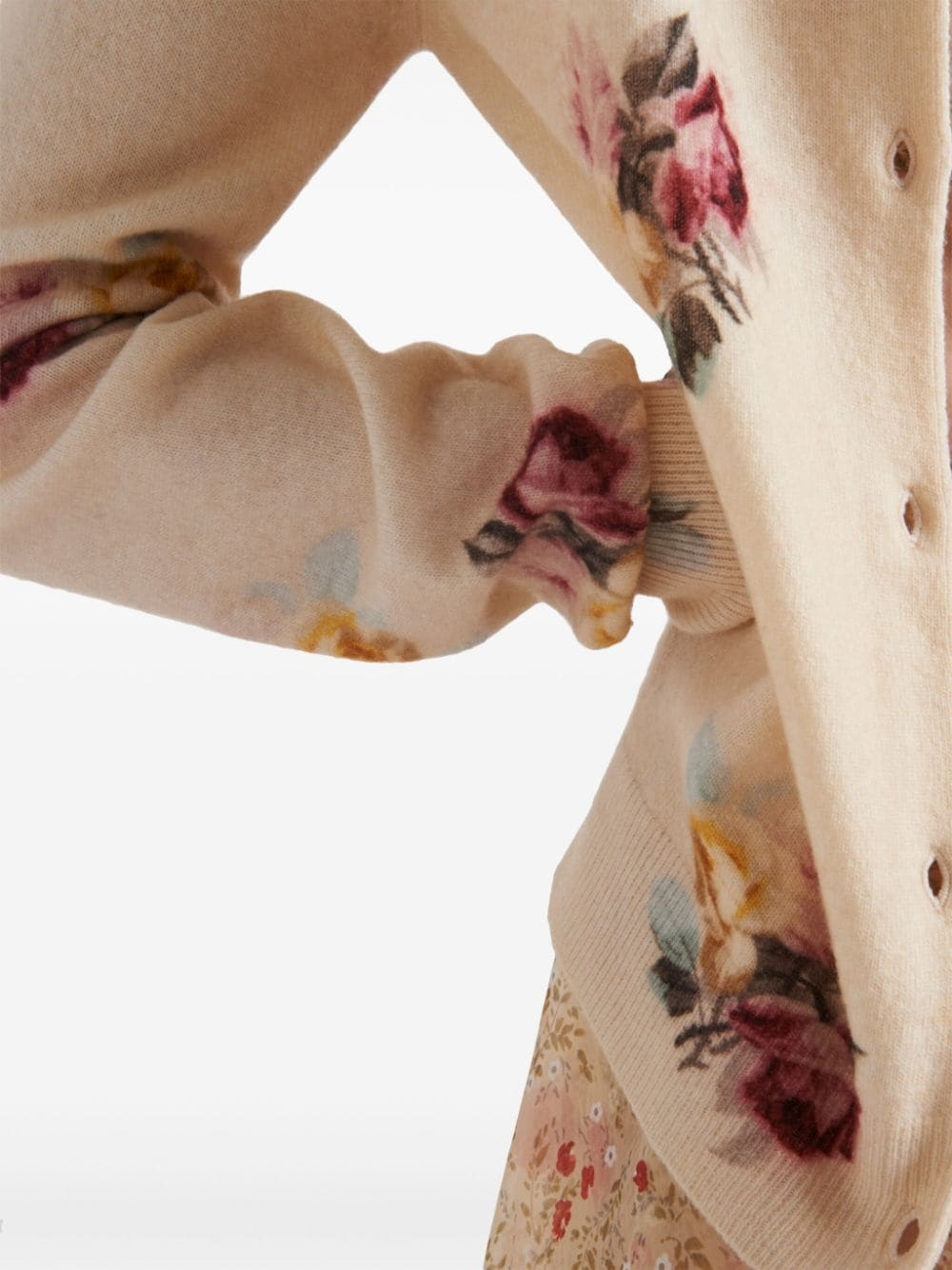 logo-print wool cardigan - 5