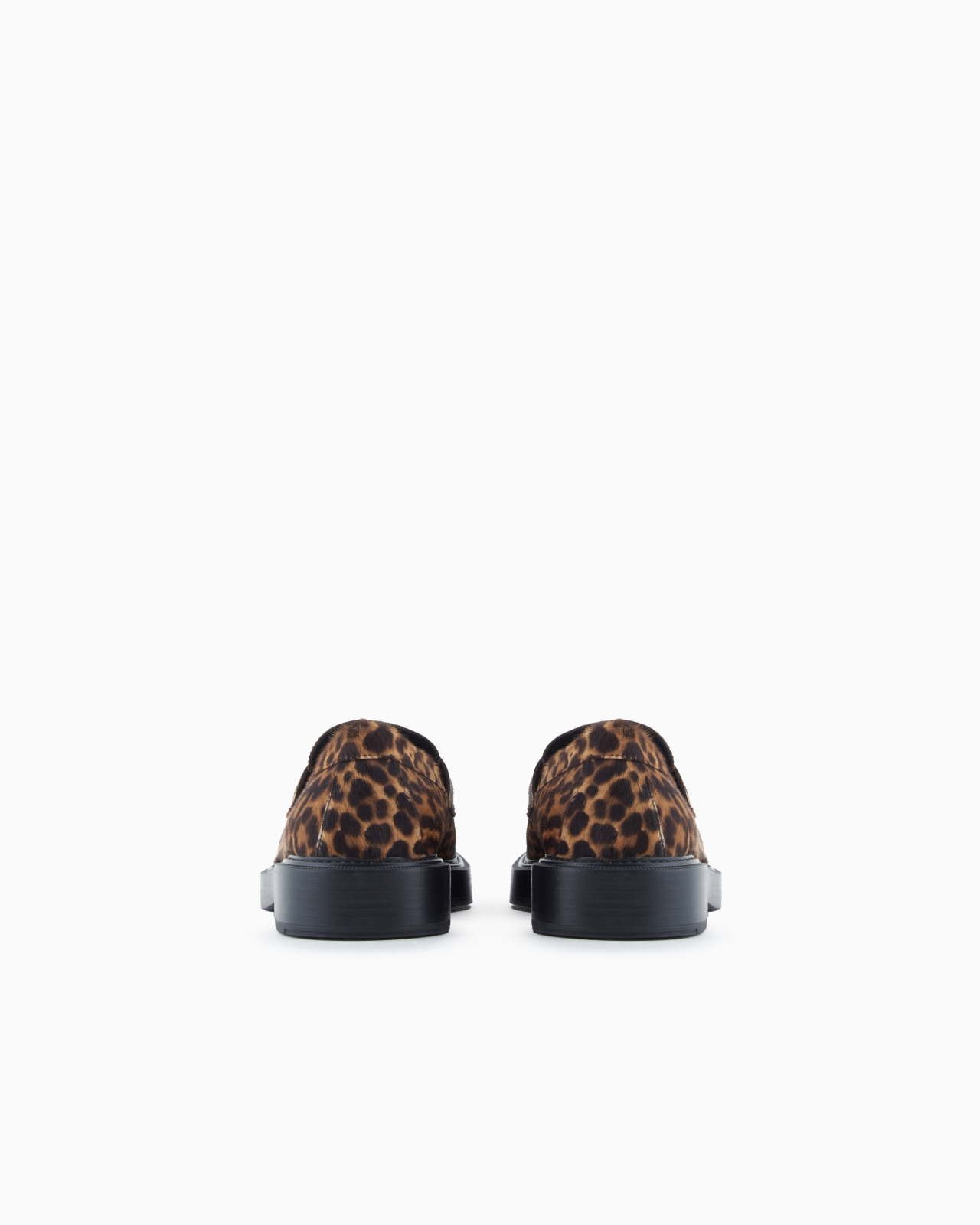 SPECKLED PONYSKIN LEATHER LOOK LOAFERS - 4