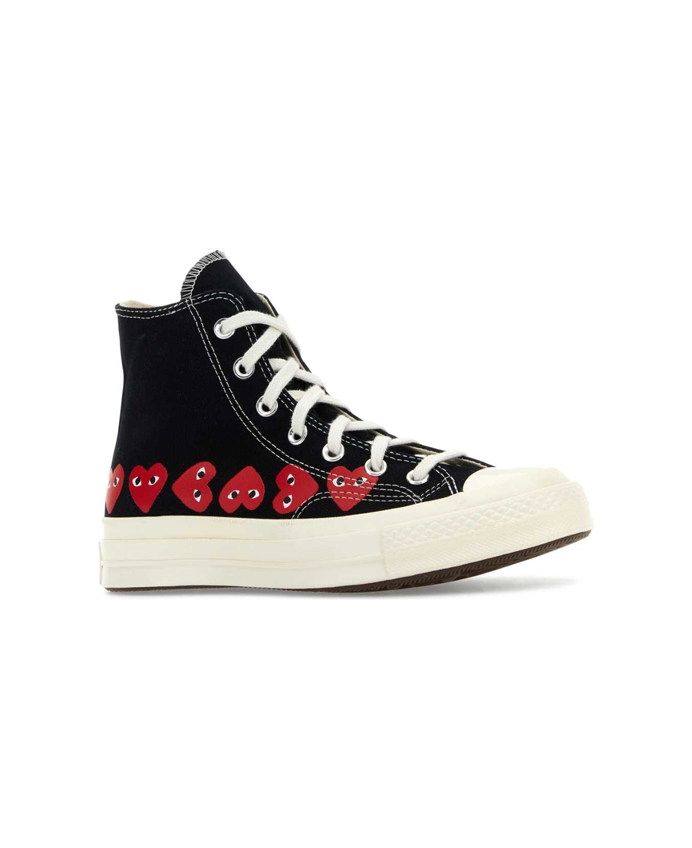 Black Canvas Comme Des Garã§ons X Converse Sneakers - 2