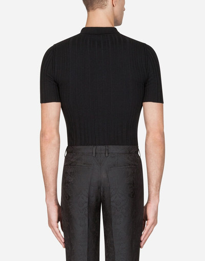 Dolce & Gabbana Wool knit polo shirt outlook