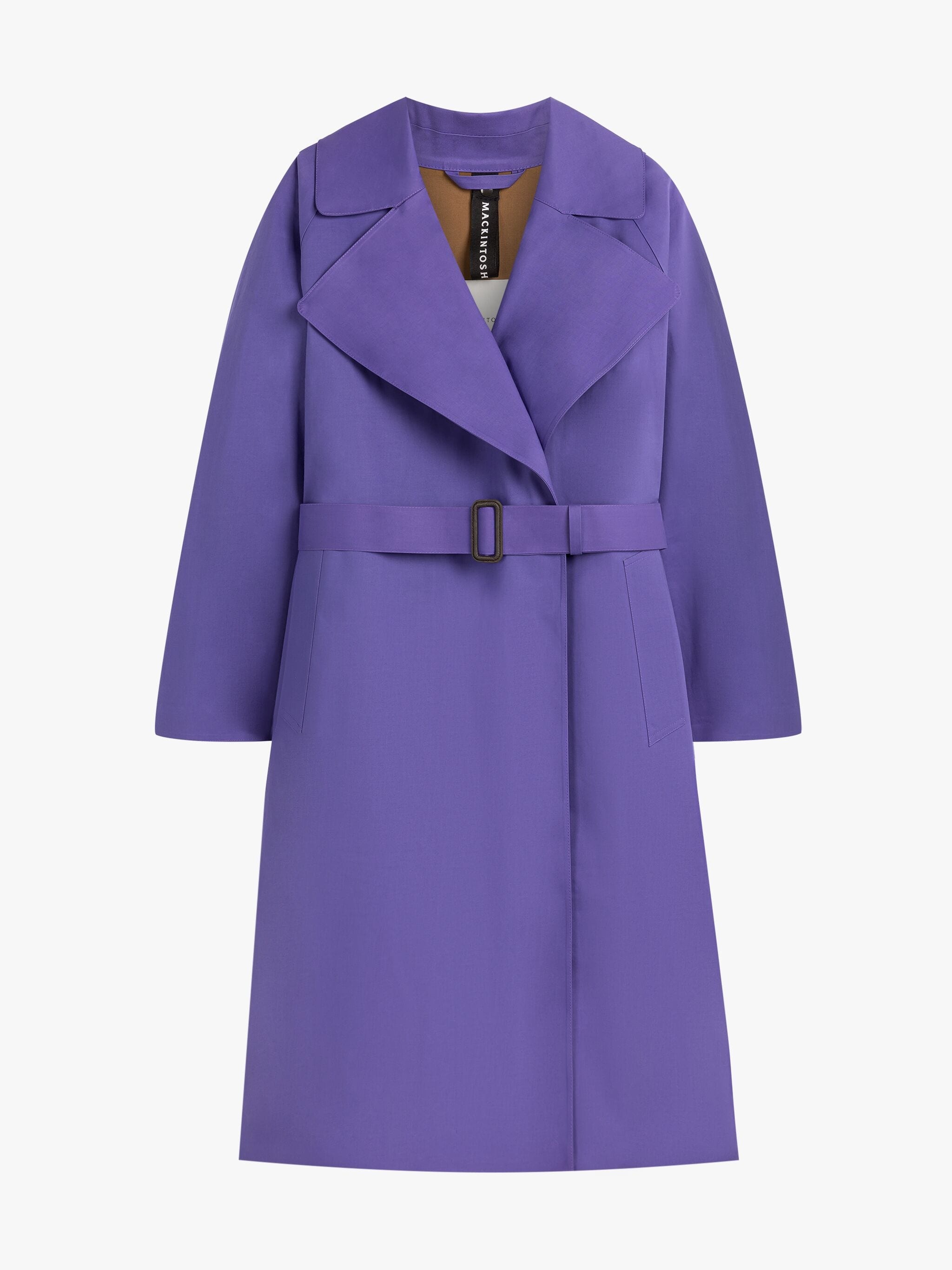 KINTORE PURPLE BONDED COTTON TRENCH COAT - 1