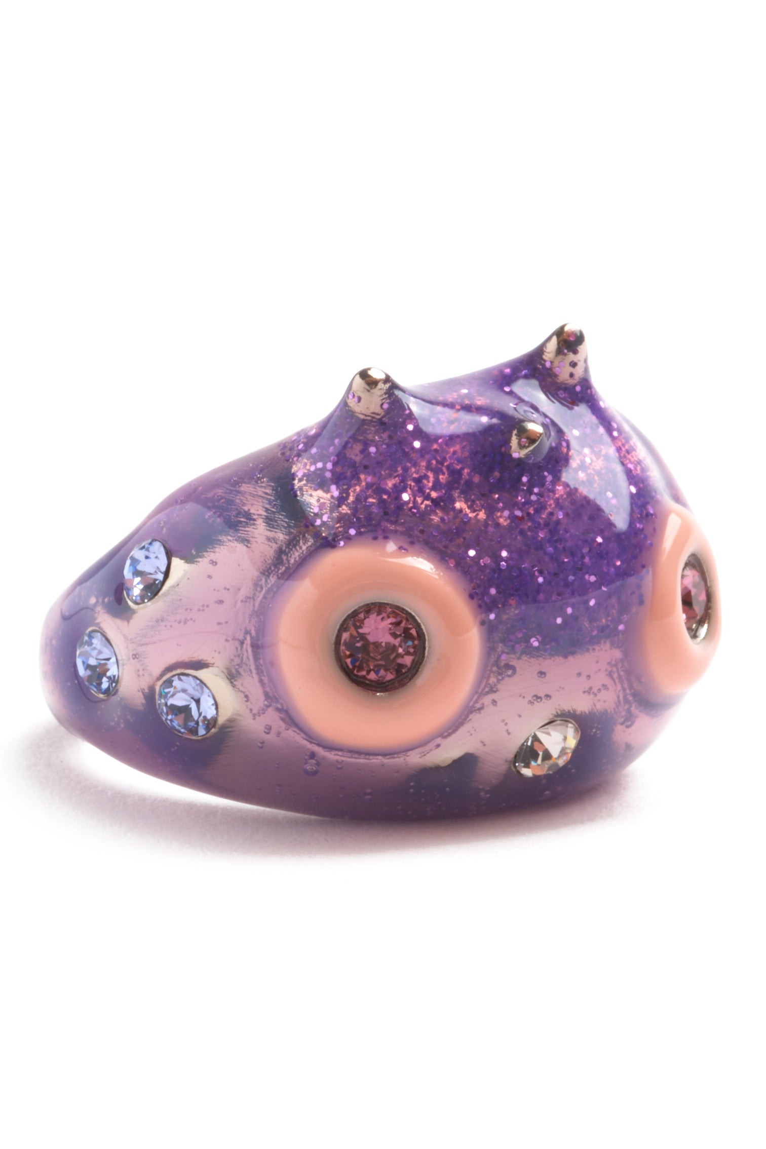 METALLIC LILAC RHINO BABY RING - 3