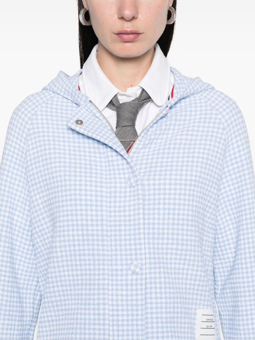 gingham tweed jacket - 5