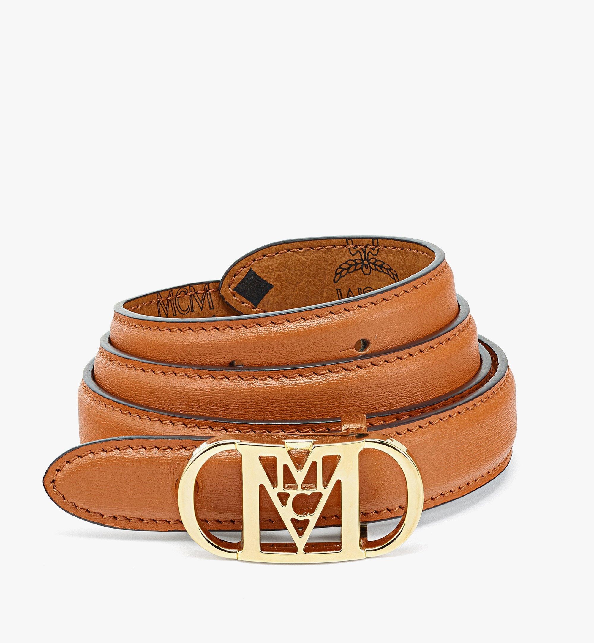 Mode Travia Sliding Buckle Reversible Belt in Embossed Leather - 1