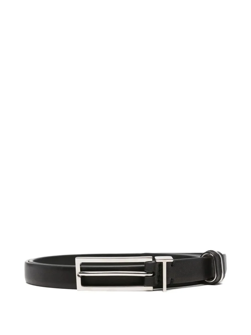 Natural Leather Metal T Loop Belt 15 Mm - 1