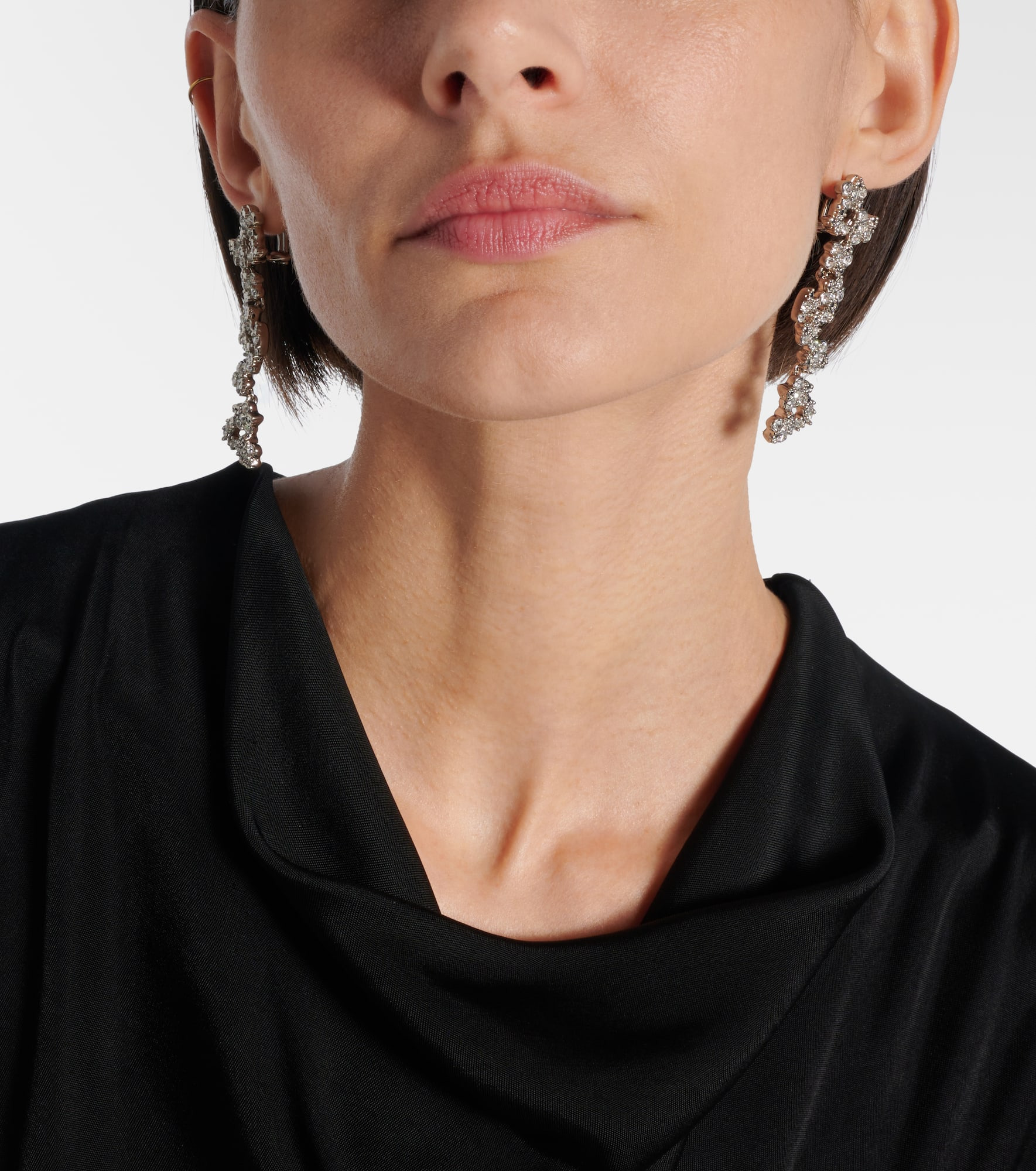 Crystal-embellished drop earrings - 6