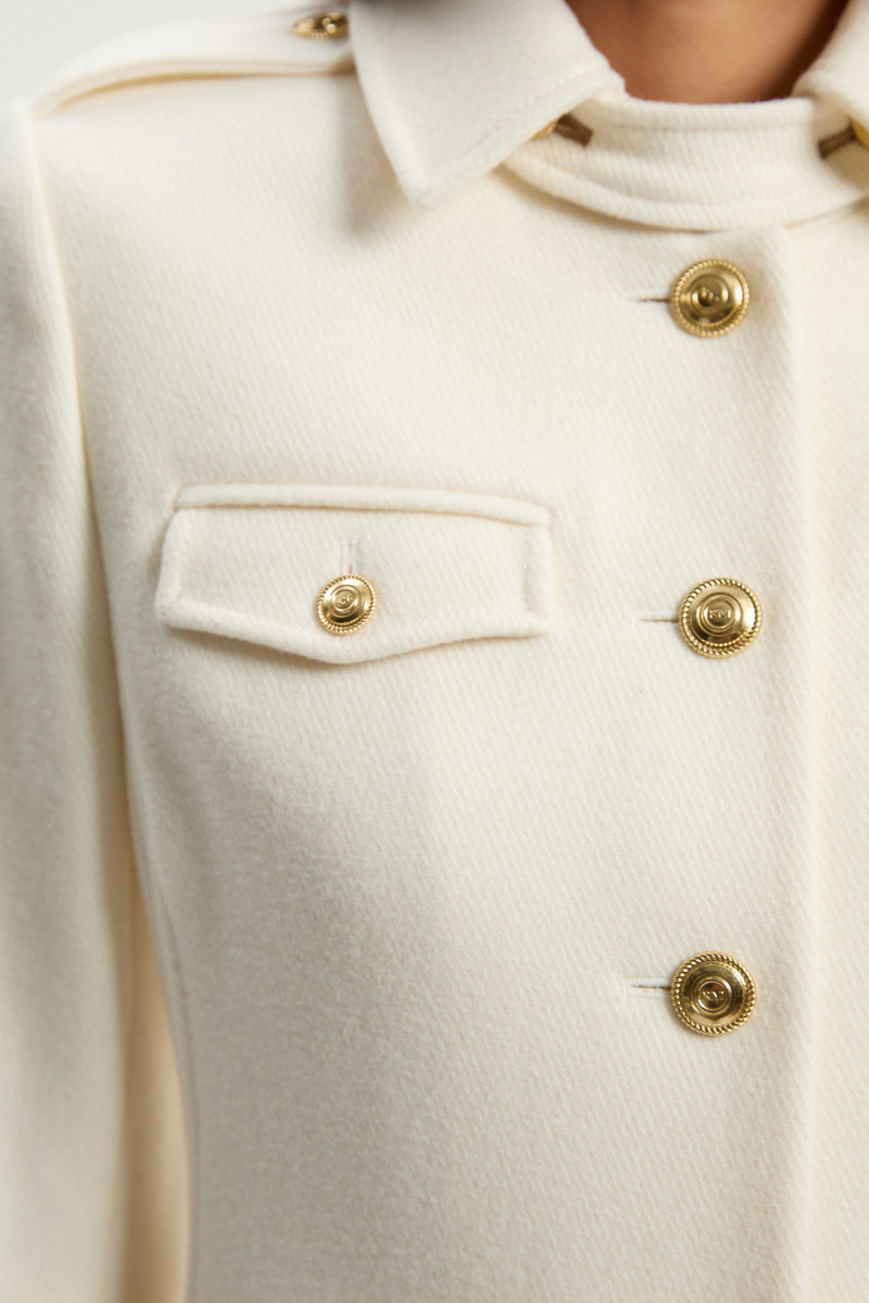 KAREN MILLEN Wool Military Tailored Maxi Coat outlook