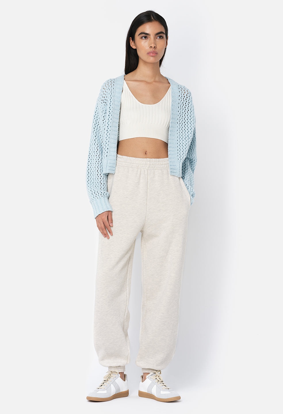 FOAM BOUCLE CROPPED CARDIGAN - 2