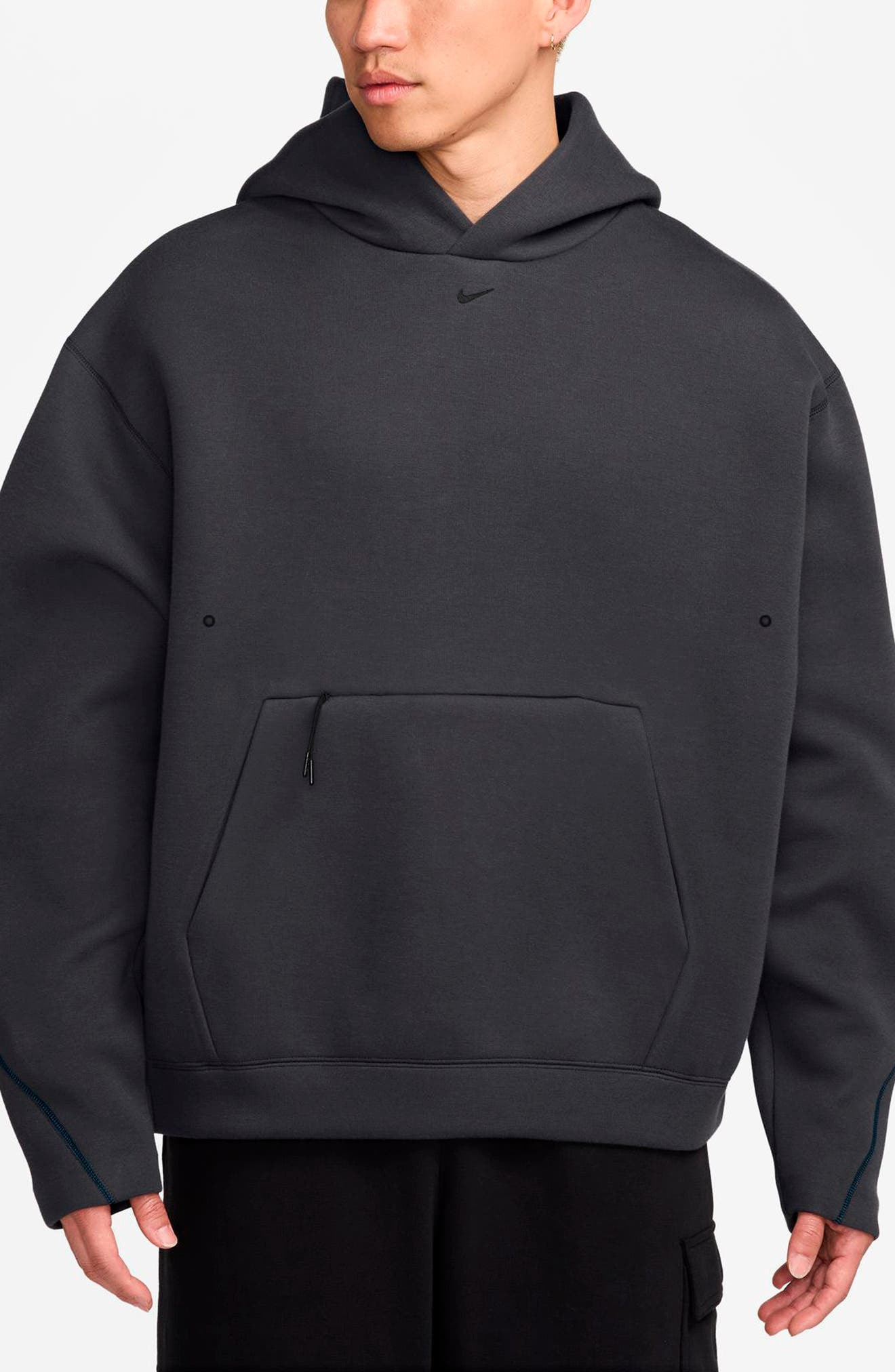 Nike Oversize Hoodie in Anthracite/Black at Nordstrom - 1