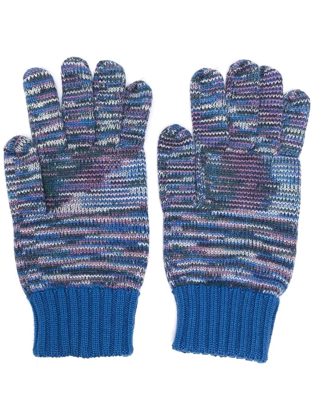 Multicolour knitted gloves - 1