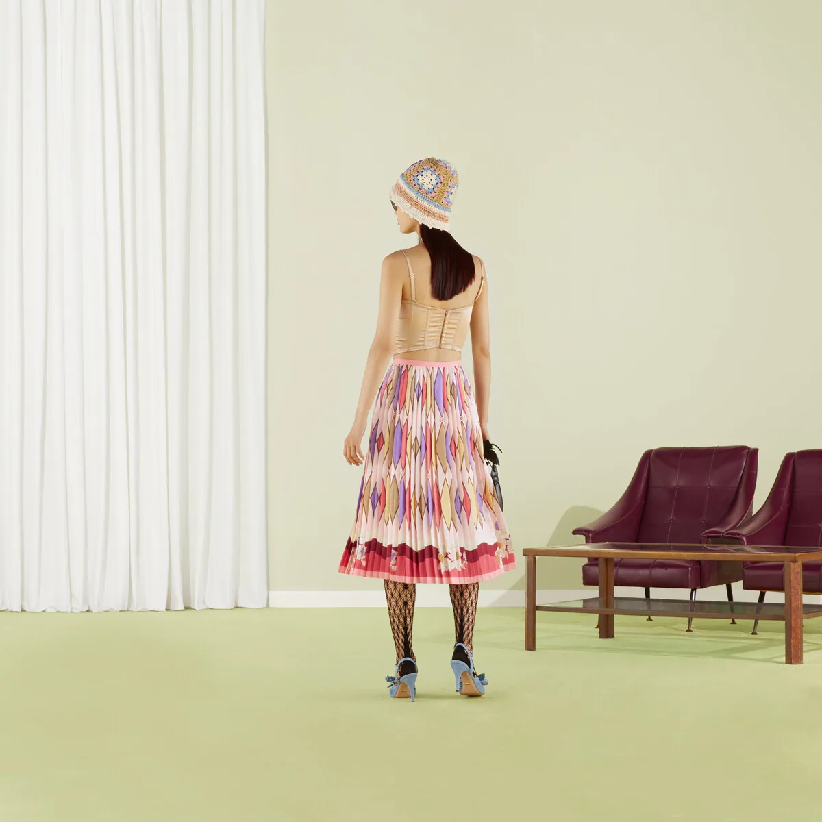 Gucci Lovelight printed pleated silk skirt - 3