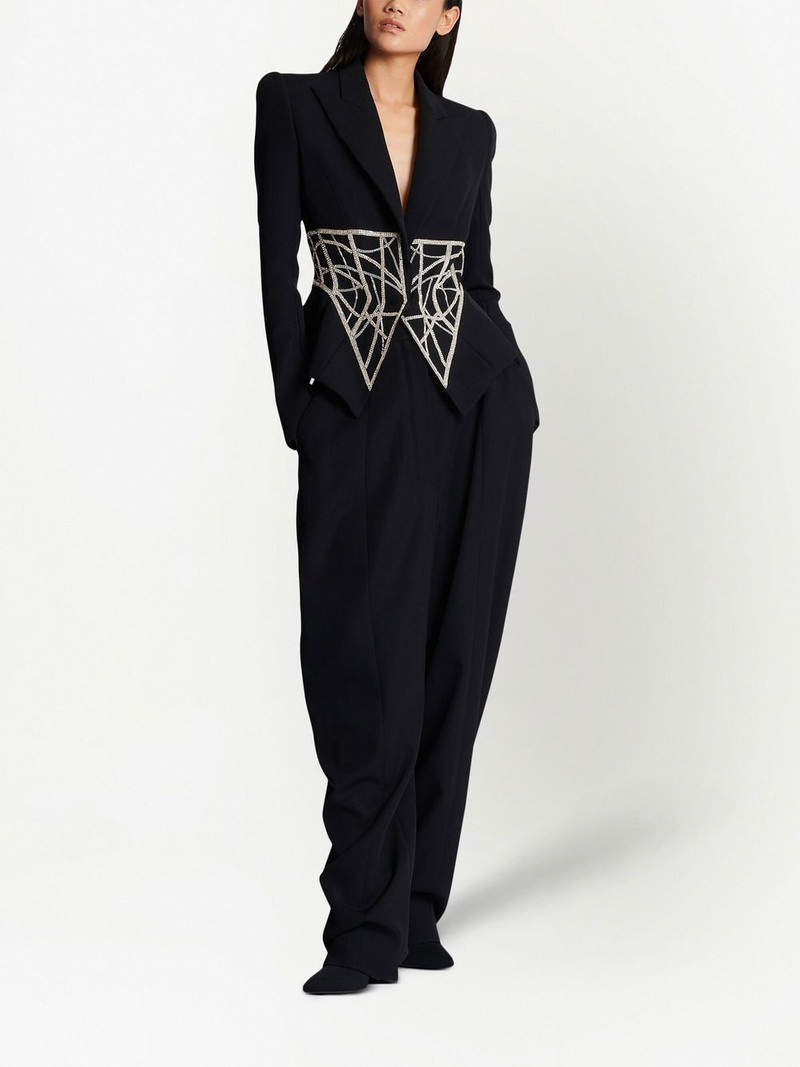 Balmain double-breasted wool blazer outlook