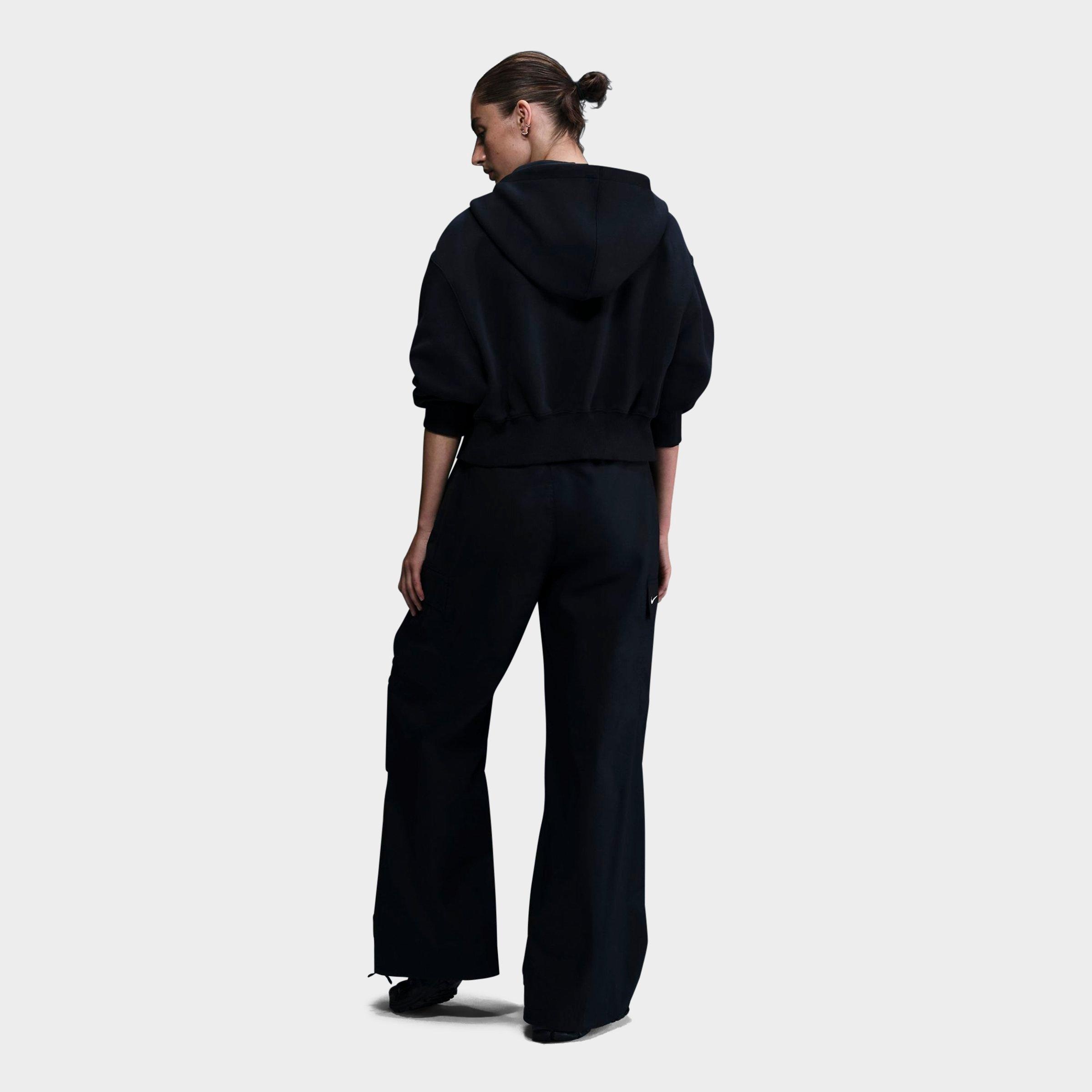 WOMEN'S NIKE SPORTSWEAR PHOENIX FLEECE CROP FULL-ZIP HOODIE - 3
