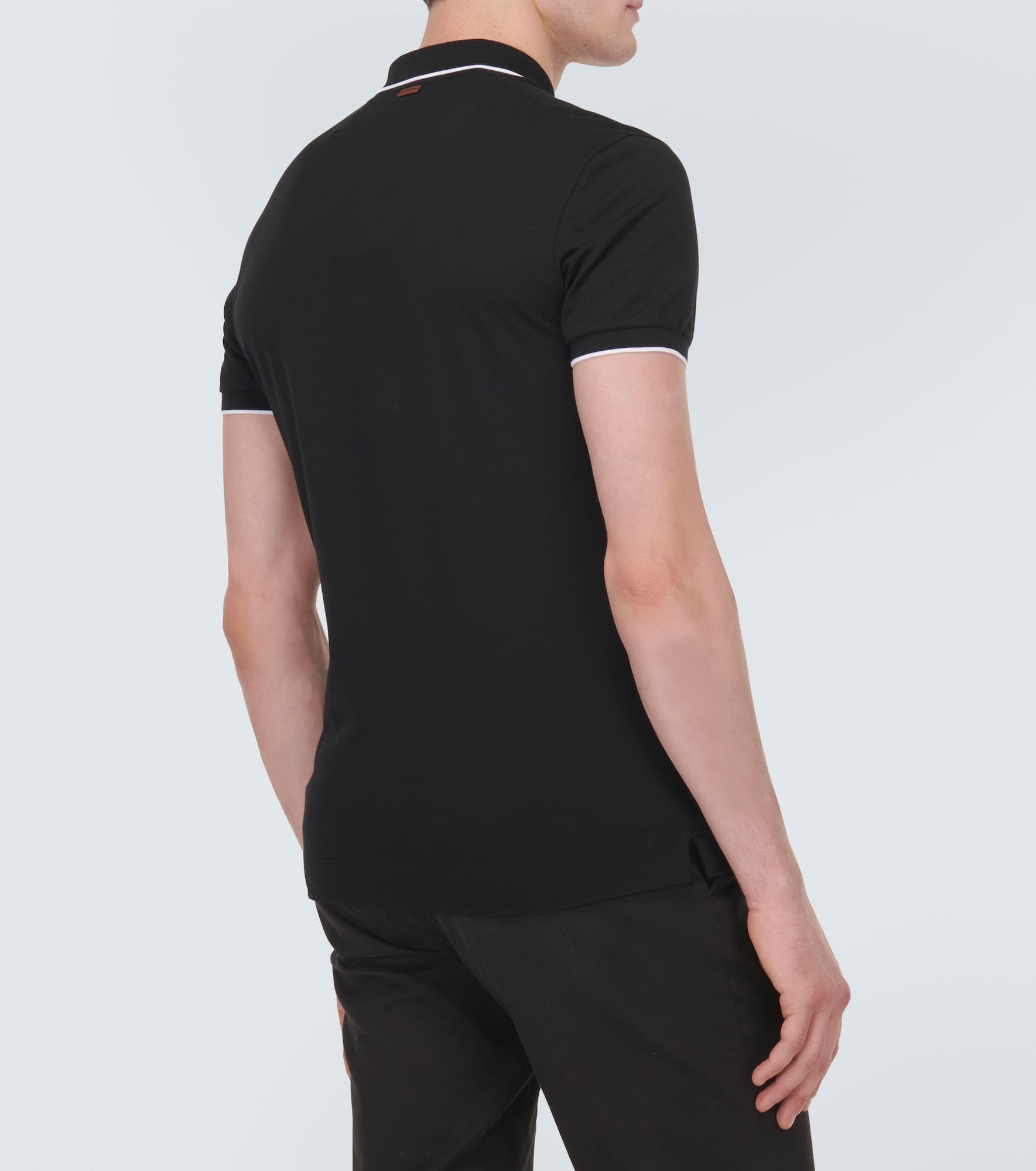 Cotton-blend polo shirt - 4