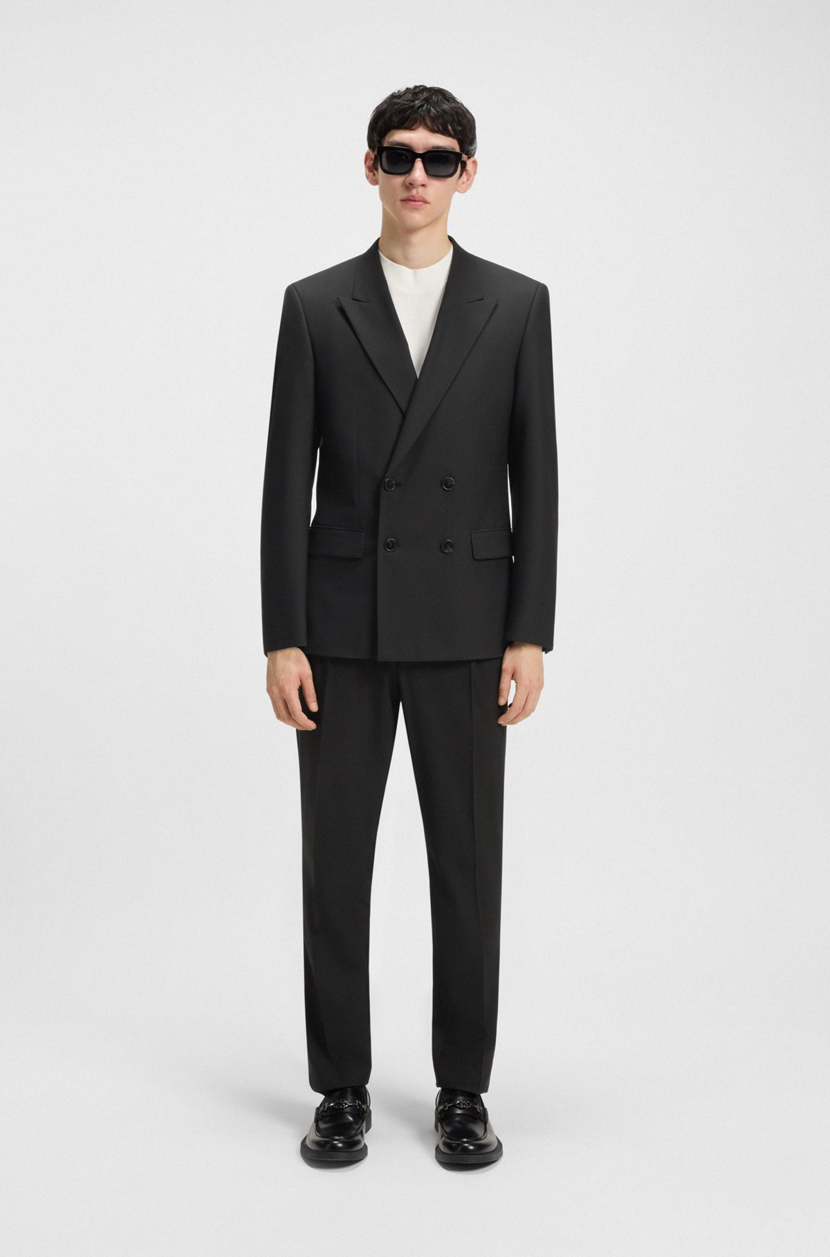 SLIM-FIT TROUSERS IN WOOL - 3