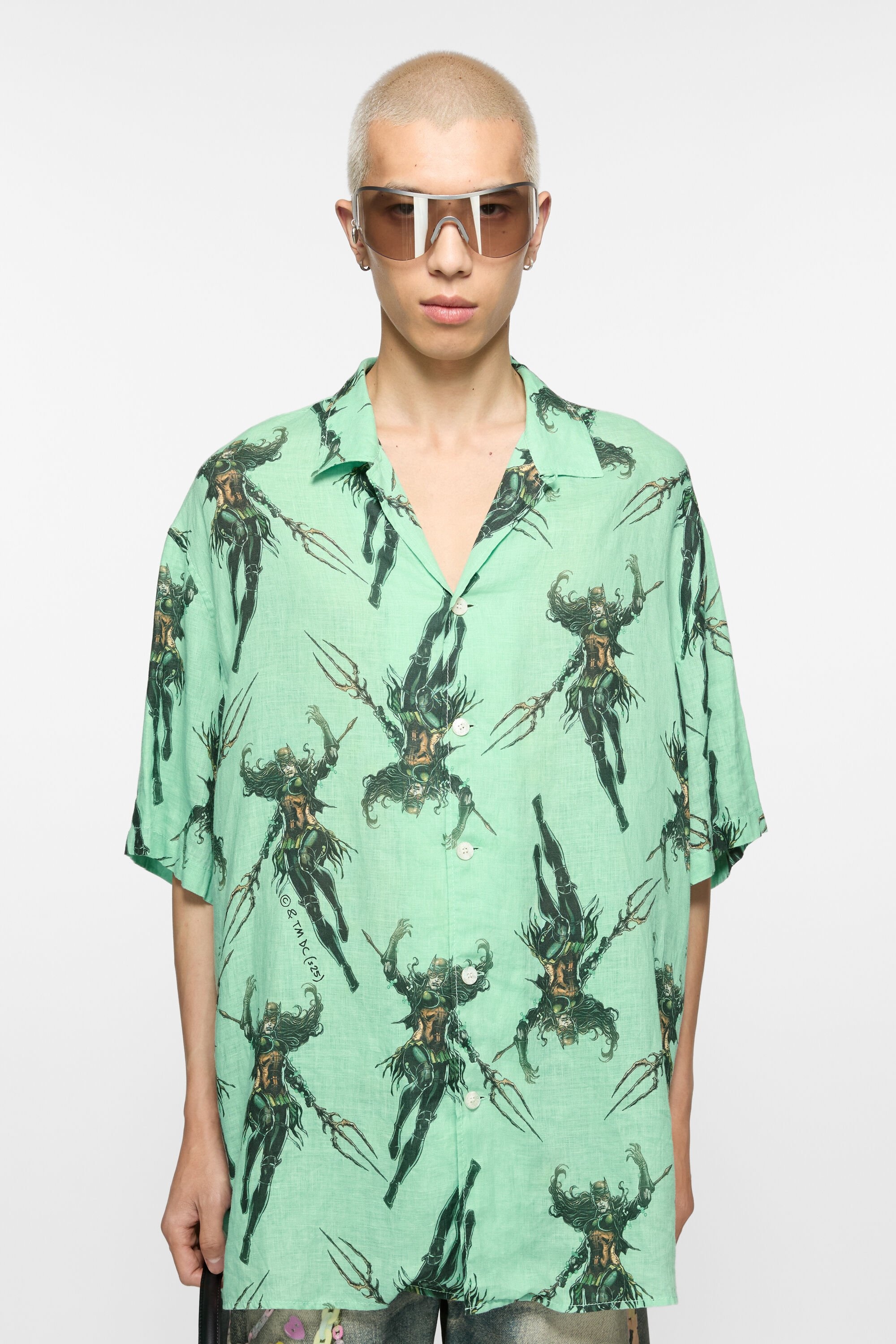 Button-up shirt printed - Green - 2